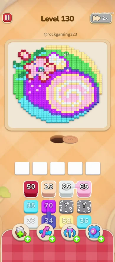 Starting board of Colony Flow Level 130