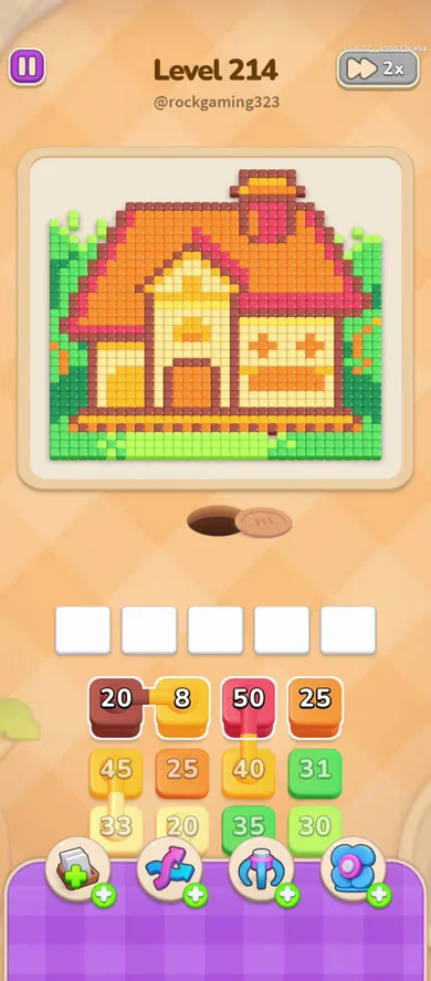 Starting board of Colony Flow Level 214